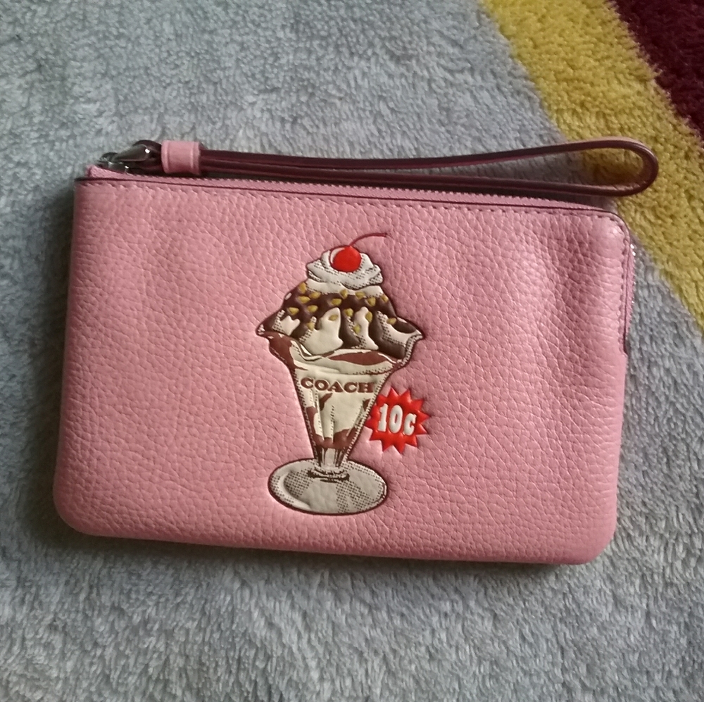 Coach Sundae Cherry Blossom wristlet